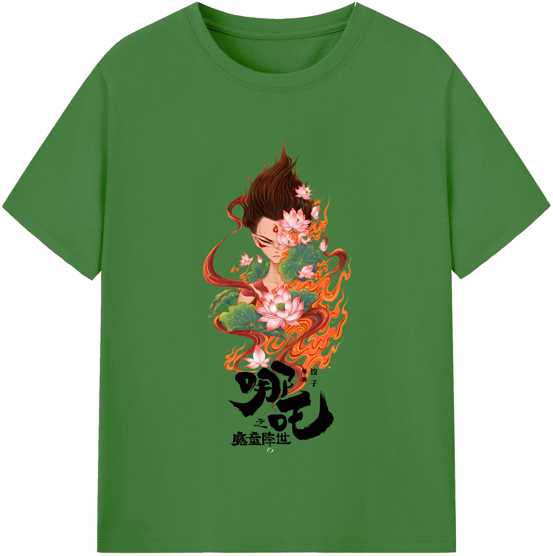（画像用） Ne Zha 2 ナタ 魔童の大暴れ レディースカジュアルプリントTシャツ（綿100％）